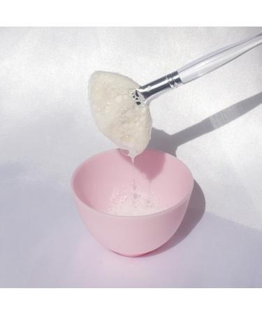 Natural Fluffy White Goat Hair Soft Fan Brush For Skincare And Esthetician (Medium) Clear