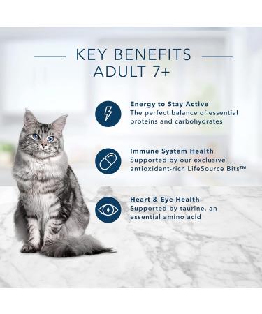 Blue Buffalo Healthy Aging Natural Mature Dry Cat Food Chicken And Brown Rice 3.1kg bag - Medium Bag kibble Medium Bag 7+ Mature - Buy Online on GoSupps.com