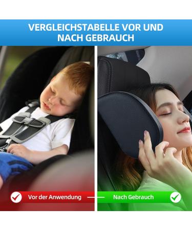 Adjustable Leather Car Headrest for Kids & Adults - Breathable Neck Support Pillow (1 Pack) | Ideal for Comfortable Travel - Buy Online on GoSupps.com