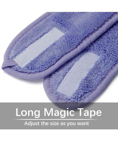 3 Pcs Spa Facial Headband Set - Adjustable Makeup Head Wrap for Sport, Face Wash, Shower - Sweat Hair Towel with Magic Tape - Buy Online on GoSupps.com