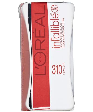 L'oreal Infallible Never Fail Lipcolour in Crimson - Long-lasting Lipstick - Buy Online on GoSupps.com