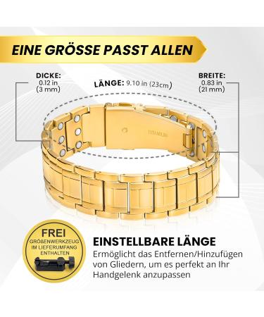 Magnetrx Titan Magnet Hardship for Men | Triple Strength Magnetic Tape with High-Quality Folding Cap & Adjustable Length - SIST TOOL (Gold) - Buy Online on GoSupps.com