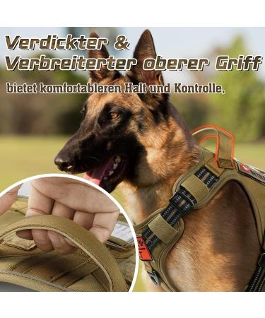 Rabbitgoo Adjustable Dog Harness for Small Dogs - Tactical & Durable with Metal Buckles - Perfect for Hiking - Brown (1 Pack) - Buy Online on GoSupps.com