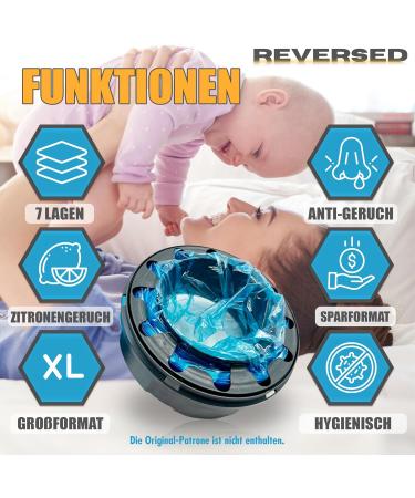 Reversed Diaper Pail Refill Film - 10 Pack Compatible with Tommee Tippee Angelcare & Spross | Odor-Proof Cassettes for Diaper Bags - Buy Online on GoSupps.com