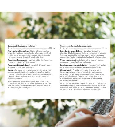 WomenSense D-Mannose 120 vegetarian capsules 2000mg per daily serving Helps prevent reoccuring UTI infections Targets and Naturally Flushes the Bladder 30 day supply - Buy Online on GoSupps.com