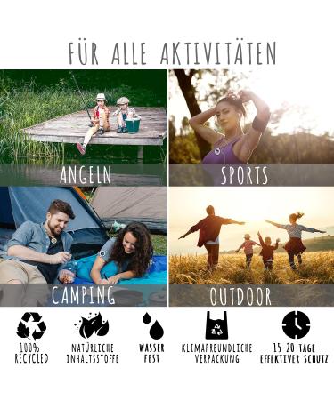 Olleno Anti-Mosquito Clip - 4 Clips + 4 Refill Capsules | Purely Vegetable Insect Protection | Eco-Friendly BPA-Free | 20 Days of Outdoor Defense for Kids & Adults - Buy Online on GoSupps.com