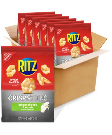 RITZ Crisp and Thins Cream Cheese and Onion Chips, 6 - 7.1 oz Bags