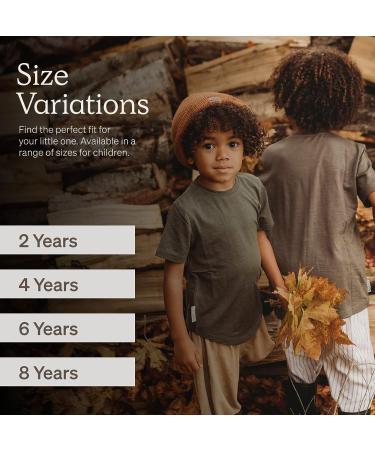Nui Organics Merino Wool & Tencel Kids T-Shirt - Lichen, 8 Years | Ultra Soft Base Layer for Year-Round Comfort - Buy Online on GoSupps.com