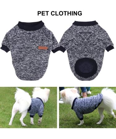 Shop Hualisiji 4XL Dog Sweater - Warm & Lightweight Sweatshirt for Large Dogs | Navy Blue | Soft Texture & Elasticity - Buy Online on GoSupps.com
