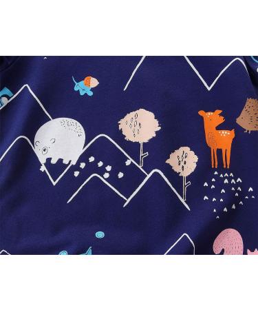 Kids Dinosaur Sweatshirt, Long Sleeve Cotton Jumper for Boys & Girls | Toddler Pullover T-Shirt, Baby Clothes 1-8 Years - Deep Blue (3-4 Years) - Buy Online on GoSupps.com