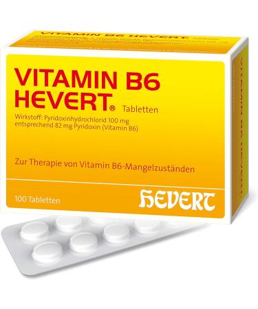 Vitamin B6 Hevert Tablets - 100 Tablets for Energy & Health | International Shipping Available - Buy Online on GoSupps.com