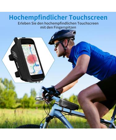 Buy Estralia Waterproof Bicycle Handlebar Bag with TPU Touchscreen | Front Frame Pocket for Cell Phones Up to 6.7 Inches | International Shipping Available - Buy Online on GoSupps.com