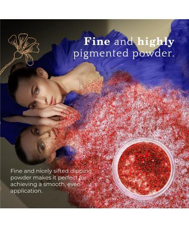 PrettyDiva Dip Powder Set - 4 Colors SOMETHIN' DARING Collection - Hot Date Dip Powder - 1Oz Scarlet Red, Stargazer Red, Nova Pink, Milky White - Foil Sparkly Glitter Nail Dip Powder for Salon Manicure at Home - Buy Online on GoSupps.com