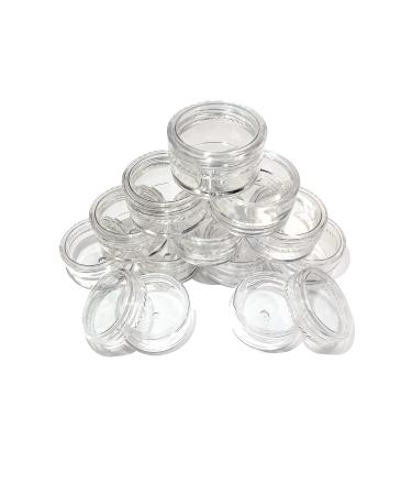 12 Small Clear Round Travel Sample Jar Pots 5ml Empty Plastic Cosmetic Jars with lids Clear Round Mini Portable Cosmetic Containers for Creams Lotion Eye Shadow Makeup Glitter Storage - Buy Online on GoSupps.com