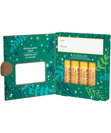 Burt's Bees Lip Balm Gift Set Beeswax Bounty Classic Perfect Lip Balms for Holiday Gift Baskets 4-Pack 0.15 oz. - Buy Online on GoSupps.com