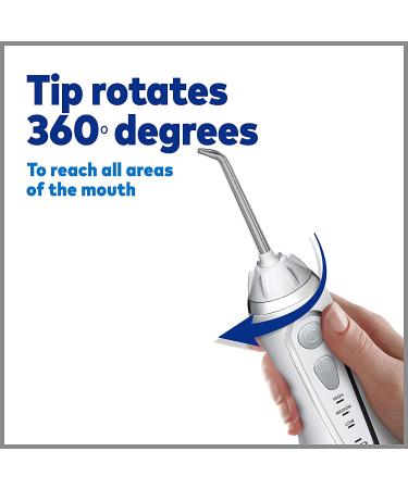 Waterpik Cordless Advanced Water Flosser - ADA Accepted, Rechargeable & Portable - White WP-560 - Buy Online on GoSupps.com