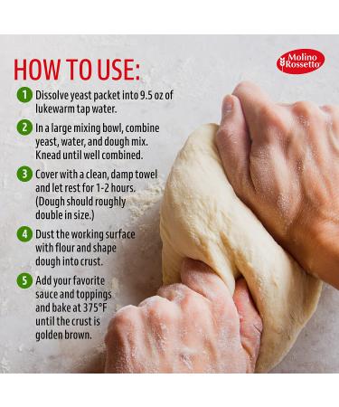 Organic Gourmet Pizza Dough Mix - Molino Rossetto - 17.6oz (500g) Pack of 2 - Buy Online on GoSupps.com