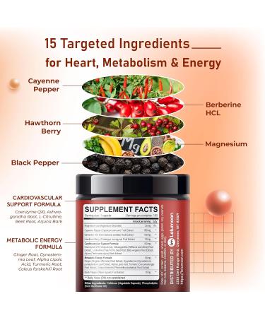 Premium Cayenne Pepper 995 mg with Berberine Hawthorn & CoQ10 Supports Cardiovascular Health Energy & Metabolism 180 Capsules 180 count (pack of 1) - Buy Online on GoSupps.com