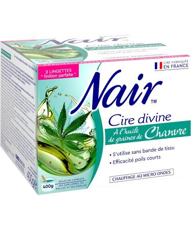 NAIR Divine Wax with Hemp Seed Oil No Strips Effective on Short Hair Hot Wax for Hair Removal of Legs/Armpits/Jersey 400 - Buy Online on GoSupps.com