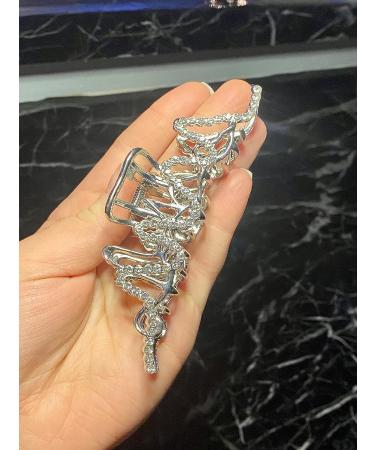 Dark Horse Beauty 2-Piece Large Metal Hair Claw Set for Medium to Thick Hair - Rhinestone Hair Clip in Silver & Gold Combo - Buy Online on GoSupps.com