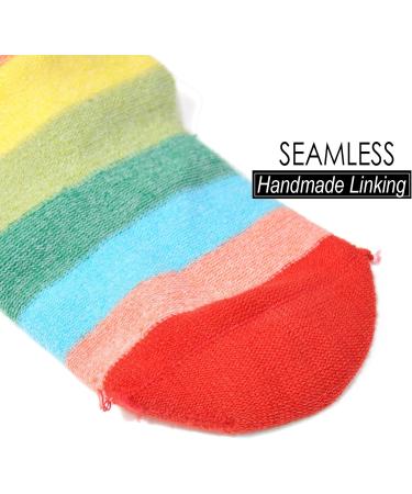 EPEIUS Kids Girls' 5 Pack Seamless Rainbow Stripes Crew Socks - Size Medium, Assorted Colors - Buy Online on GoSupps.com