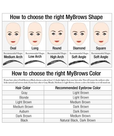 Godefroy MyBrows Long Lasting Eyebrow Transfers - Soft Arch Medium Brown - 48-Pairs (96 Transfers) | Perfect for Effortless Eyebrow Style - Buy Online on GoSupps.com