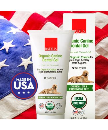 RADIUS Organic Dog Toothbrush & Toothpaste Kit - Non-Toxic, Firm Bristle, Dental Care for Adults - Buy Online on GoSupps.com