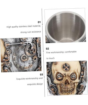 Fomiyes Stainless Steel Soap Bowl & Shaving Holder - Unbreakable Skull Design for Men - Perfect Shaving Set for Smooth Finishes - Buy Online on GoSupps.com