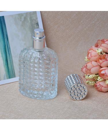 Enslz Perfume Fragrance Cologne Atomizer Empty Refillable Glass Bottle Fine Mist Silver Sprayer 50ml (Silver) - Buy Online on GoSupps.com