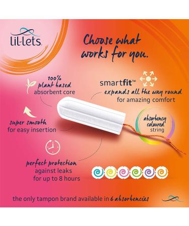 Lil-Lets Non-Applicator Super Plus Tampons X 96 | 6 Packs of 16 | Heavy Flow & Non-Applicator Ultra Tampons Pack of 10 + Ultra Tampons - Buy Online on GoSupps.com