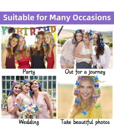 Butterfly Hair Clips 12 Pieces Cute Hair Clip Colorful Hair Clips for Girls Hair Accessories for Teens Women Hair Accessories Barrettes Butterfly Snap Hair Clips - Buy Online on GoSupps.com