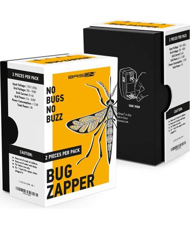 Electric Indoor Bug Zapper - Portable Plug-in Mosquito, Fly, and Insect Killer - 2 Pack White - Buy Online on GoSupps.com