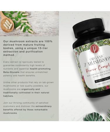 Palm Nature 7 Mushroom Complex - High Strength Extracts - 30% Beta-Glucans - 90 Capsules - 1500mg Per Serving - Buy Online on GoSupps.com