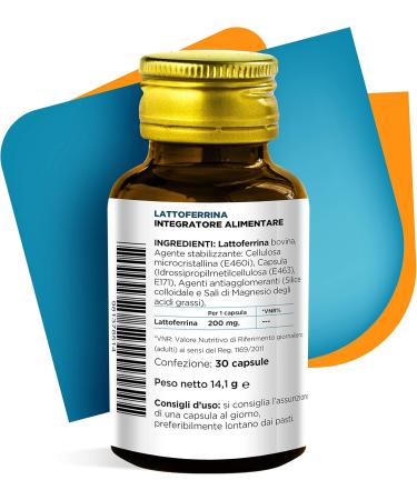  LABOTTEGADEGLIINTEGRATORI Lactoferrin 200 mg 60 capsules | 1 capsule per day LABOTTEGADEGLIINTEGRATORS - Buy Online on GoSupps.com