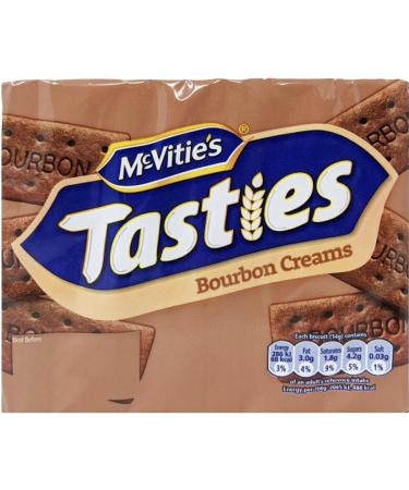 Tasties Chocolate Biscuit Bourbon Creams Snack Pack 300g Packs x 3 UK Made - Buy Online on GoSupps.com
