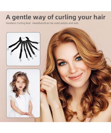 Octopus Heatless Curling Rod - Soft No Heat Hair Curlers for DIY Styling (Black) - Buy Online on GoSupps.com