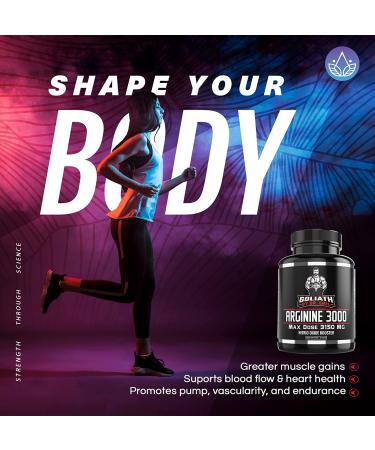 Dr. Emil L-Arginine Capsules 3150mg - Nitric Oxide Supplement for Muscle Growth, Vascularity, Endurance & Heart Health - 90 Tablets - Buy Online on GoSupps.com