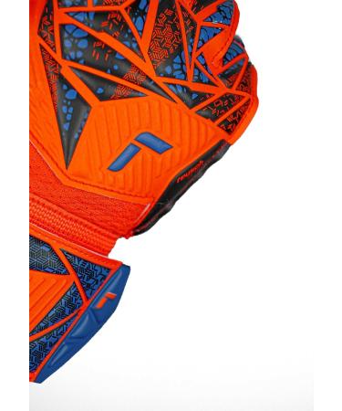Reusch Unisex Youth Attrakt Silver Junior Goalkeeper Gloves - Size 6 | Orange-Blue-Black - International Shipping Available - Buy Online on GoSupps.com