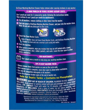 OxiClean Washing Machine Cleaner with Odor Blasters - 4 Count (Pack of 1) - Buy Online on GoSupps.com