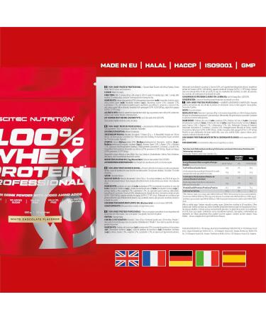 Scitec Nutrition 100% Whey Protein Professional - 500g White Chocolate | Gluten-Free Amino Acids & Digestive Enzymes Palm Oil-Free - Buy Internationally - Buy Online on GoSupps.com