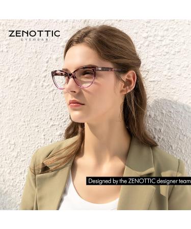 Zenottic Women's Fashion Reading Glasses - 4 Stylish Pairs in Pink Gray Brown & Blue | 2.0x Magnification for Work Outdoor & Parties - Shop Internationally! - Buy Online on GoSupps.com