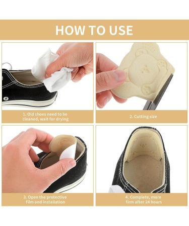 Buy WLLHYF 2 Pairs Heel Grips - Cute Bear Self-Adhesive Cushion Pads for Blister Prevention | Cuttable Insole Inserts for Big Boots - Apricot & Black - Buy Online on GoSupps.com