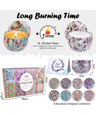 Fragrance Candlestick Set for Women - Aromatherapy Soy Wax Candles with Greeting Card | 160 Hours Burn Time | Perfect Gifts for Birthday Valentine's Day Mother's Day Yoga & More - 8 Colors Available - Buy Online on GoSupps.com