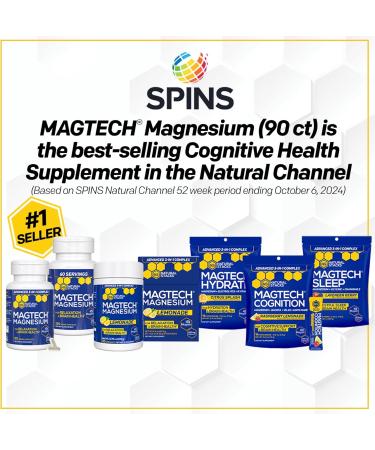MagTech Magnesium Hydrate Packets - Sugar Free Hydration Powder - Magtein Magnesium L-Threonate Glycinate & Taurate - 200mg Chelated Triple Complex - Supports Hydration & Brain Health* - 14 Servings Hydrate (Citrus Splash) - Buy Online on GoSupps.com