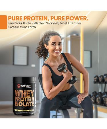 EarthNutri - Whey Isolate Protein Powder - Post Workout Recovery Powder for Muscle Recovery & Growth - 25g Protein - Easily Digestible - Non-GMO & Gluten-Free - Vanilla Flavor - 20 Servings(1.28 lbs) - Buy Online on GoSupps.com