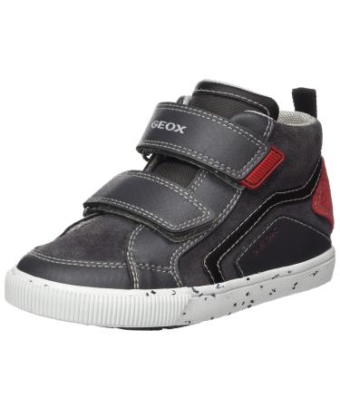 Geox B KILWI BOY C Baby Boy's Sneaker 7 UK Dk Grey Dk Red