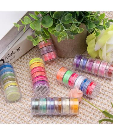 Duufin 36 Colours Nail Pigment Powder Fluorescent Nail Powder Iridescent Pearlescent Colourful Nail Powder Pigment for Nail Art Body and Crafts Bright - Buy Online on GoSupps.com