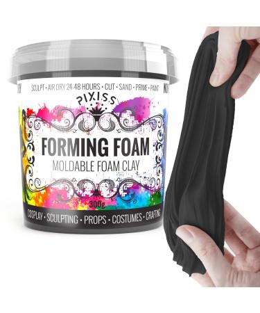 Foam Clay Air Dry Foam Modeling Clay - Cosplay Soft Clay for Slime Add Ins  Molding Clay for Sculpting with Eva Foam - 300 Gram Black Air Dry Clay