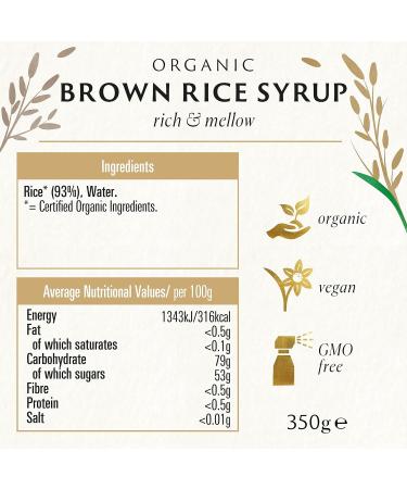 Biona Organic Rice Syrup 350g - Natural Sweetener for Baking and Cooking - Buy Online on GoSupps.com