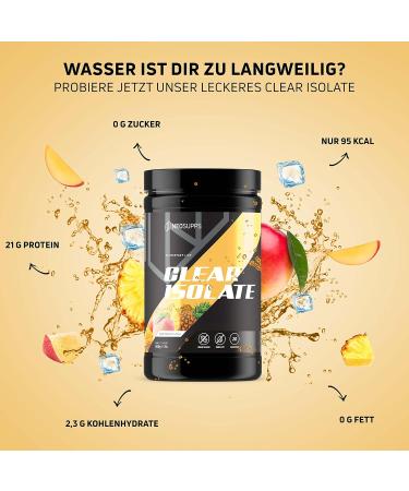 Neosupps Clear Whey Isolate - Mango-Pineapple Flavor | Light Water-Soluble Protein Powder | Perfect Alternative to Lemonade & Fruit Juices - Buy Online on GoSupps.com